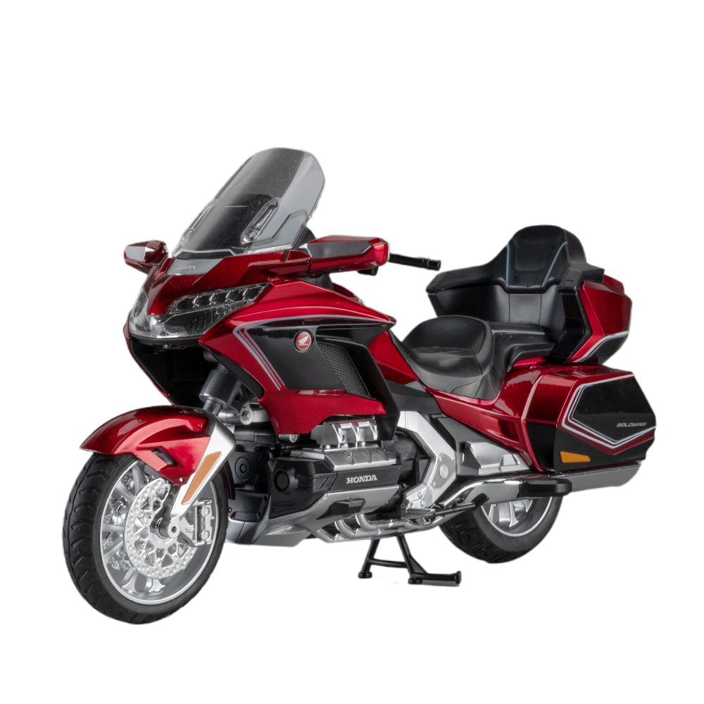 

Мотоцикл Масштаб 1/11 Honda Gold Wing GL800 Модель 2021 Игрушки Сплав Литье под давлением Звук Свет Амортизация Симуляция Мотоциклы Подарки красный
