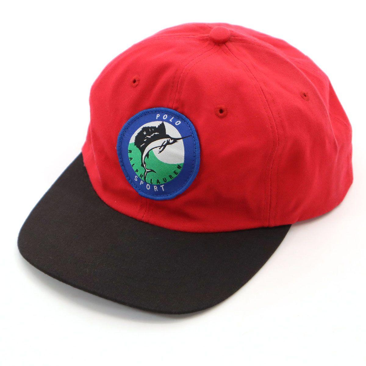 Used POLO SPORT RALPH LAUREN Polo Sports Ralph Lauren Cap ONE SIZE Red Hat Men s Old Clothes