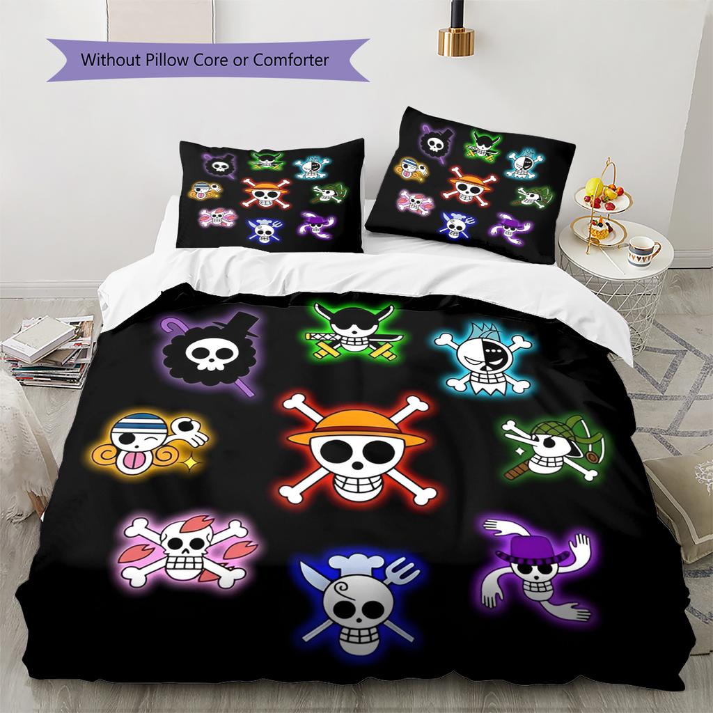 Set Copripiumino Trapuntato con Fantasia Cartone Animato Federa Decorazione per la Casa Regalo di Compleanno (1 * copripiumino + 2 * federa, senza nucleo)
