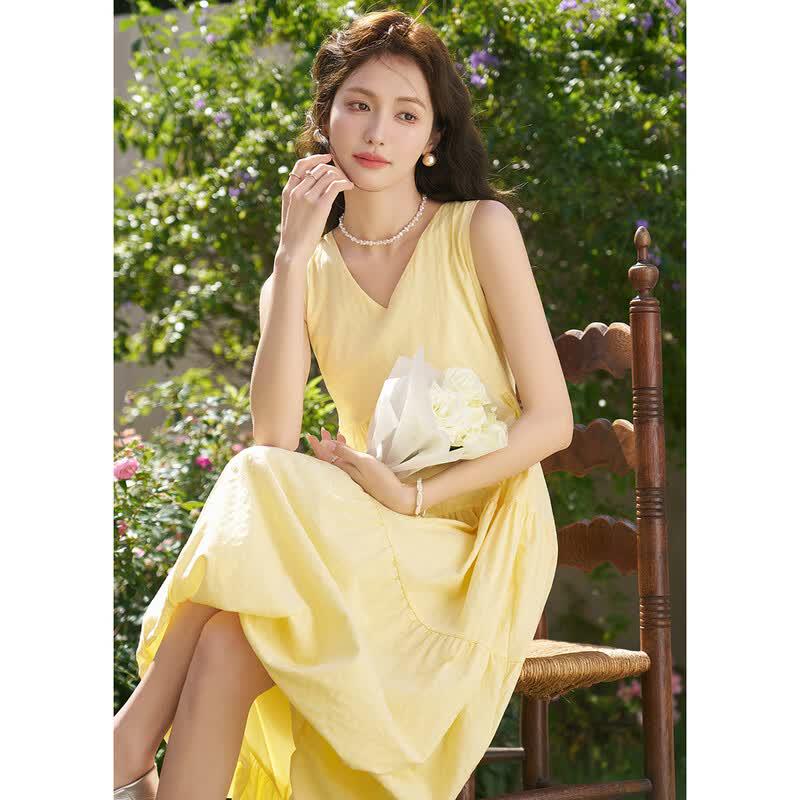Vestido Midi Cami Solto Elegante de Verão para Mulheres Mokana