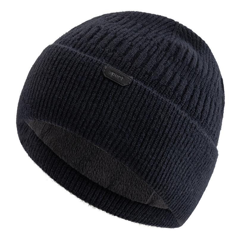 New Style Unisex Winter Hat Fur Lined Warm Dandy Cap Stylish Soft Beanie Hats For Men Women Thicken Ski Sports Knitted Hat