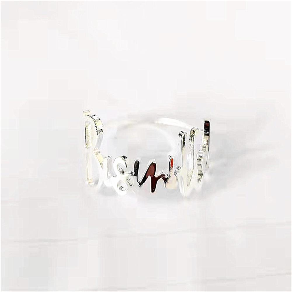 

6 шт./компл. модное кольцо для салфеток из цинкового сплава с буквенным дизайном для Рамадана, настольная салфетка, украшение для полотенец 6pcs серебряный