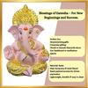 Gold Plated Ganesha with Terracotta Colour - Perfect for Car Dashboards, Office & Home Shelves, Diwali Puja, and Gifting