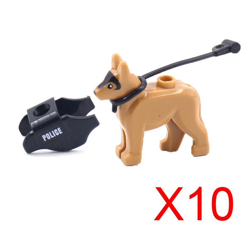 SWAT Spezialeinheit Bausteine Abrissanzug UNPKF Barett Weste Schild Waffen Kiste Pistole Raketenwerfer Polizeihund Bausteine Spielzeug