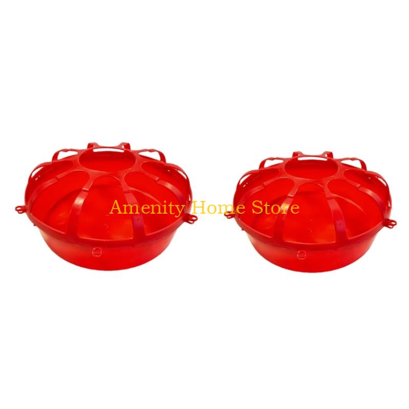 F26C Plastic AntiSpill Chicken Feeder for Poultry Bird Spill Prevent 10 Slot Poultry Feeder Water Container Feeding Use CN