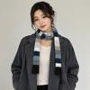 Y2K Style Sausage Thin Scarf Warm Color Splicing Rainbow Color Scarf  Cold Weather