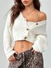 European Women's Knitwear: Autumn-Winter Short Buttoned Sweater Cardigan