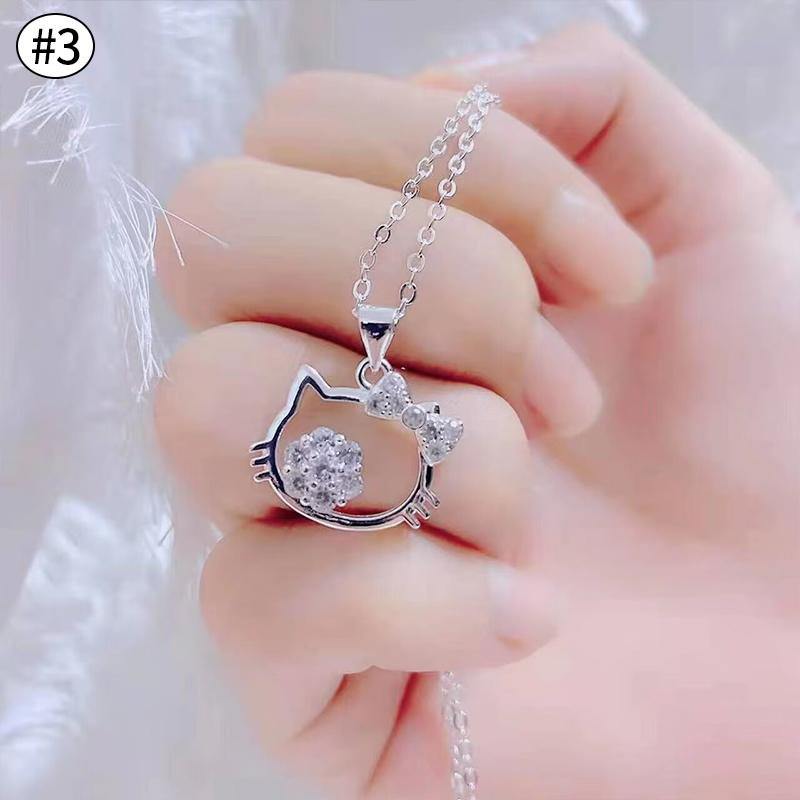 Adorable Hello Kitty Hanging Pendant Animation Design Animation Necklace/Bracelet/Ring Jewelry Accessoriess Festival Presents for Women Girls