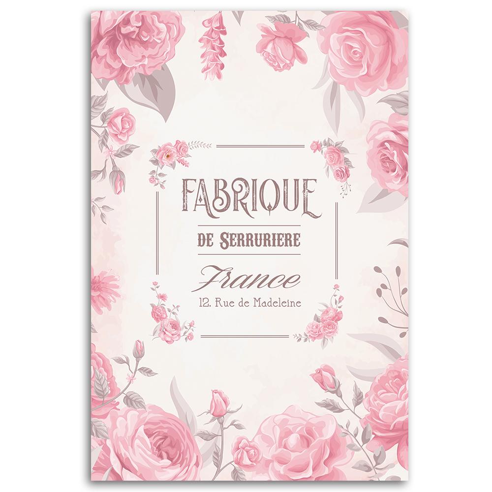 Canvas Print, Flowers In Vintage Style