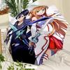 Sword Art Online Umbrella with Automatic Open/Close & Self-8-Rib Heavy-Duty Umbrella, Compact Travel Umbrella Suitable for Outdoor