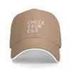 CHECK YOUR EGO Baseball Cap Unisex Hat Rave Elegant Womens Hats Unisexs