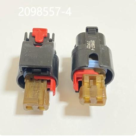 2098557-4 Female Plastic Housing 2P Waterproof Brand New Black Car Connector Harness Plug In Stock
