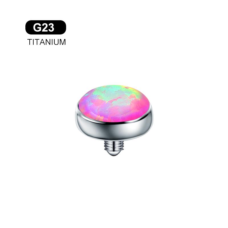 G23 Titanium Piercing Nariz Opal Gem Septum Nose Ring Conch Tragus Helix Earring DIY Sexy Body Jewelry 1PC