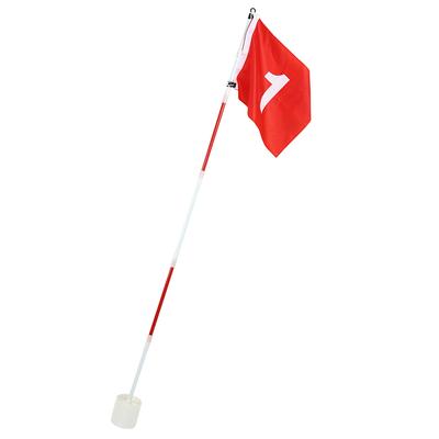 5 Sections Removable Golf Putting Green Flagpole and Hole Cup Set Practicing Accessory with Red Flag