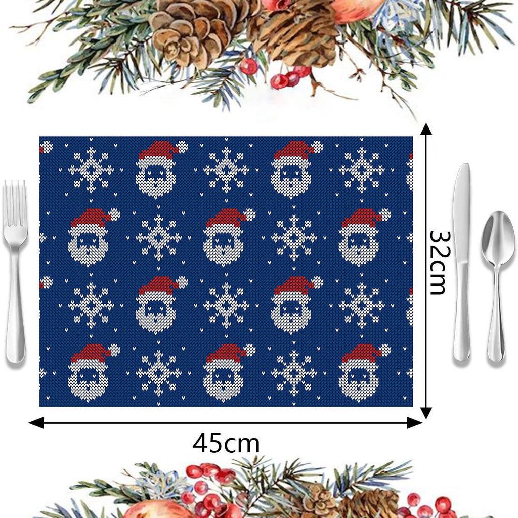 Neue dekorative Weihnachts-Schneeflocken-Tischsets – Festliches Winterdesign für europäische und amerikanische Partys