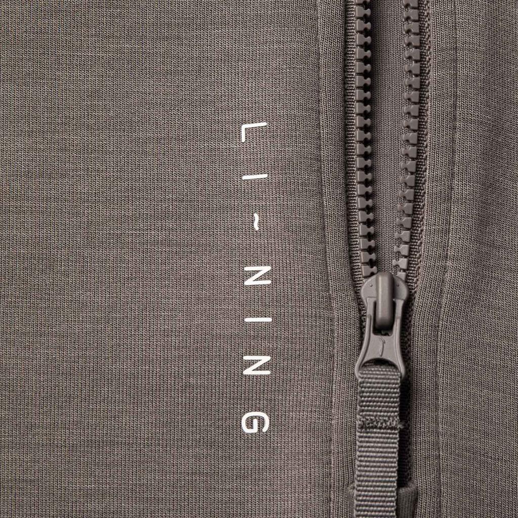 Li-Ning Comfortable Simple Stand Collar Versatile Loose Solid Color Drop Shoulder Long Sleeve Sweatshirt Women Sweatshirt AWDV510-4
