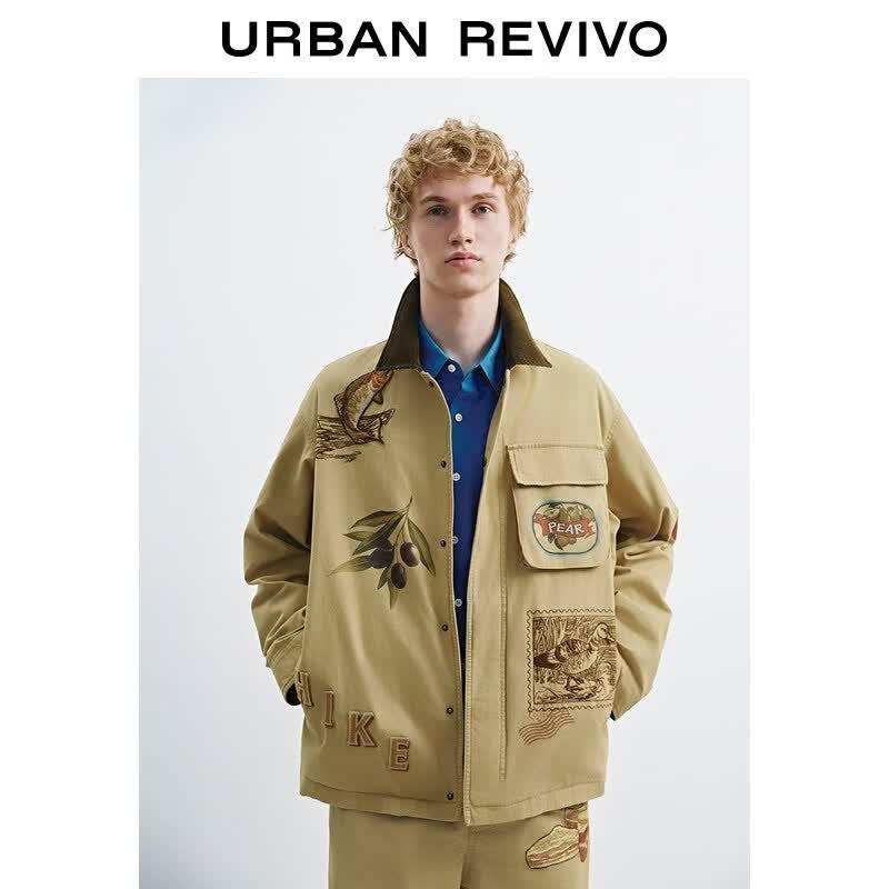 UR 2026 Spring Men s Embroidered Workwear Jacket L