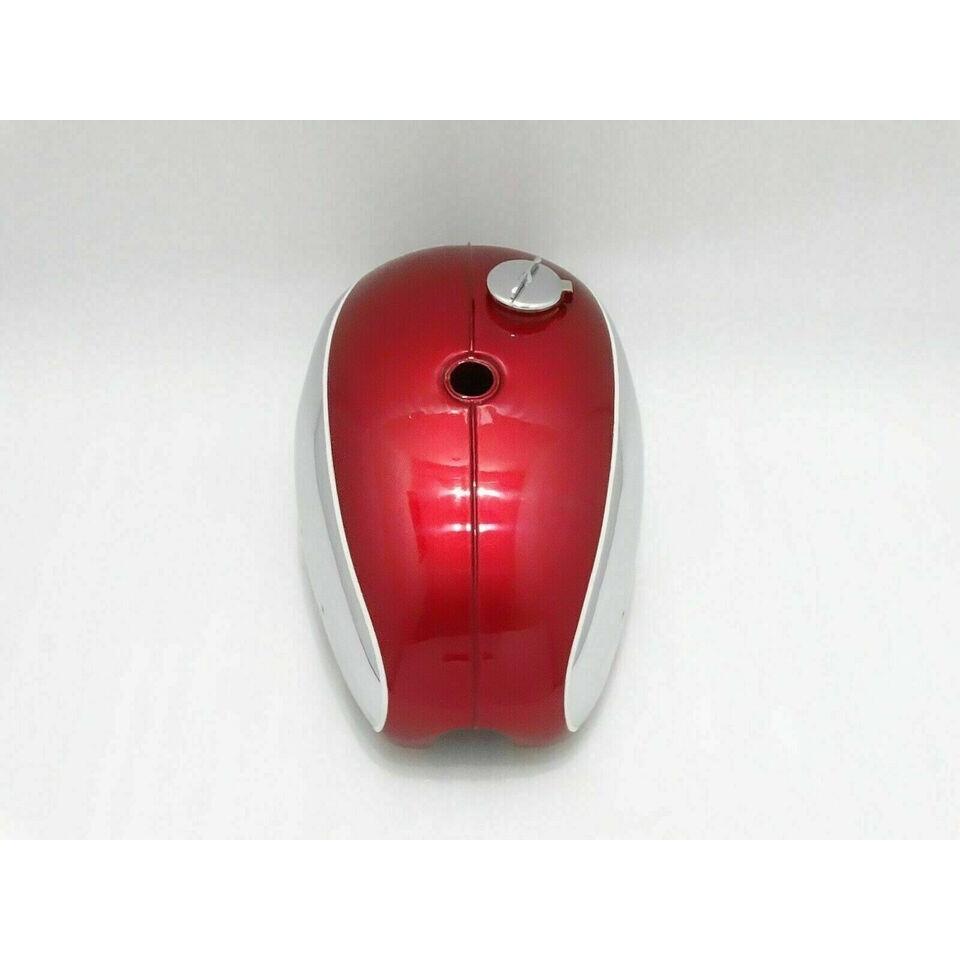 BSA A65 Thunderbolt 4 Gallon Chrome & Cherry Paint Fuel Tank (Dual Carb)|Fit For