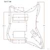 1 Piece 2 - Ply-HH -Single-Single--Pick-Pickguard for Electric Guitar