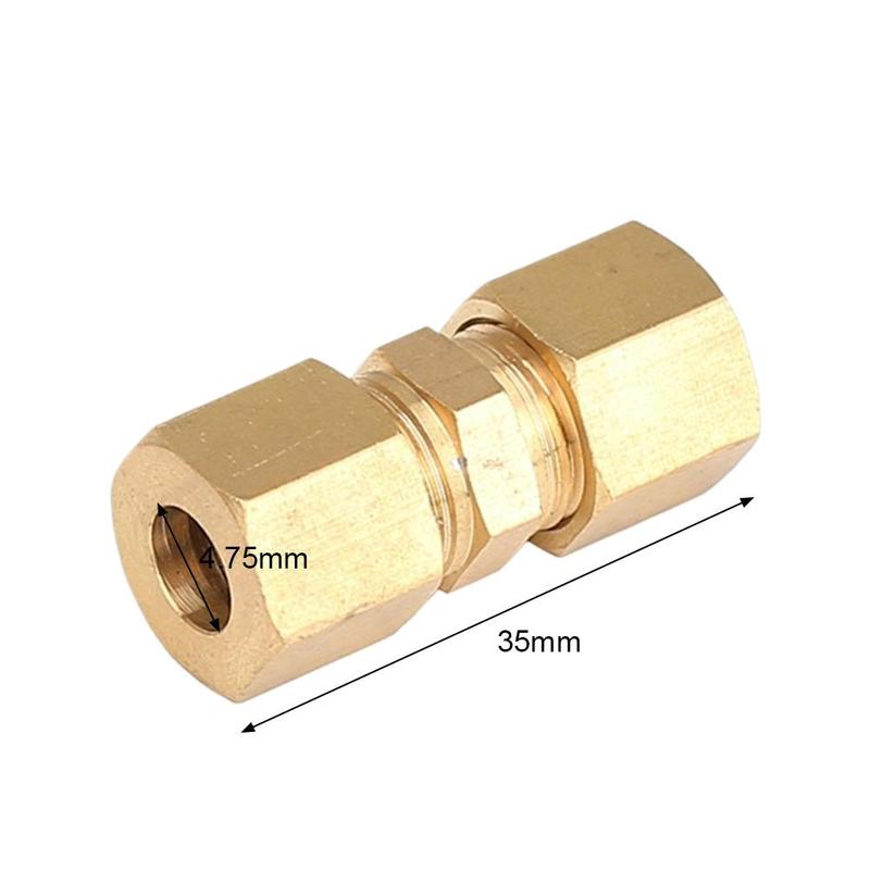 Automotive Brake Line Connector Copper Tube Double-ended Ferrule Joint Humidifier Without Flaring 4.75mm Brake Line Car