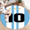 Lionel Messi Round Area Rug,Carpet Rug for Living Room Bedroom Sofa Playroom Decor,Non-slip Floor Mat