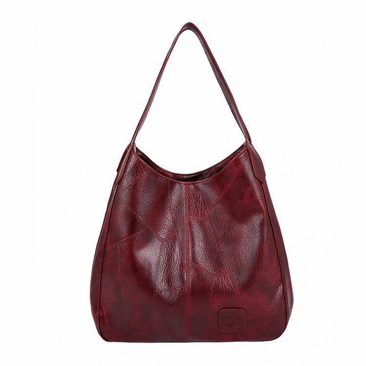 Borsa a Spalla Tote in Morbida Pelle Retrò Donna Euro-Americana CLE