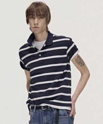 TAKEASY Pique Polo Half T-Shirt (Navy)