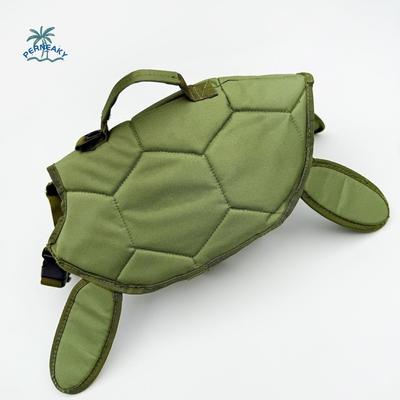 Cute Turtle Shape Pet Life Jacket Adjustable Portable Handle Dog Swimsuit Reflective Life Preserver Dog Surfing Clothes