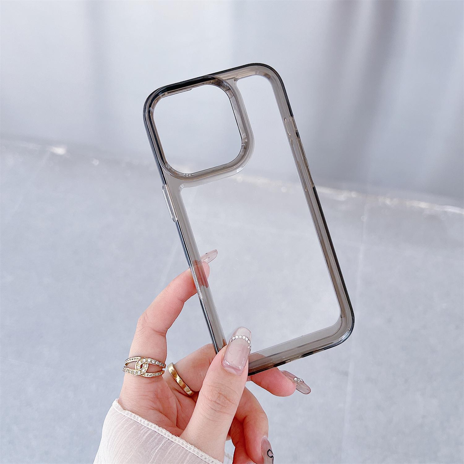 

For iPhone 15 Pro Max Cell Phone Case TPU+PC 2.0mm Anti-Scratch Cover A