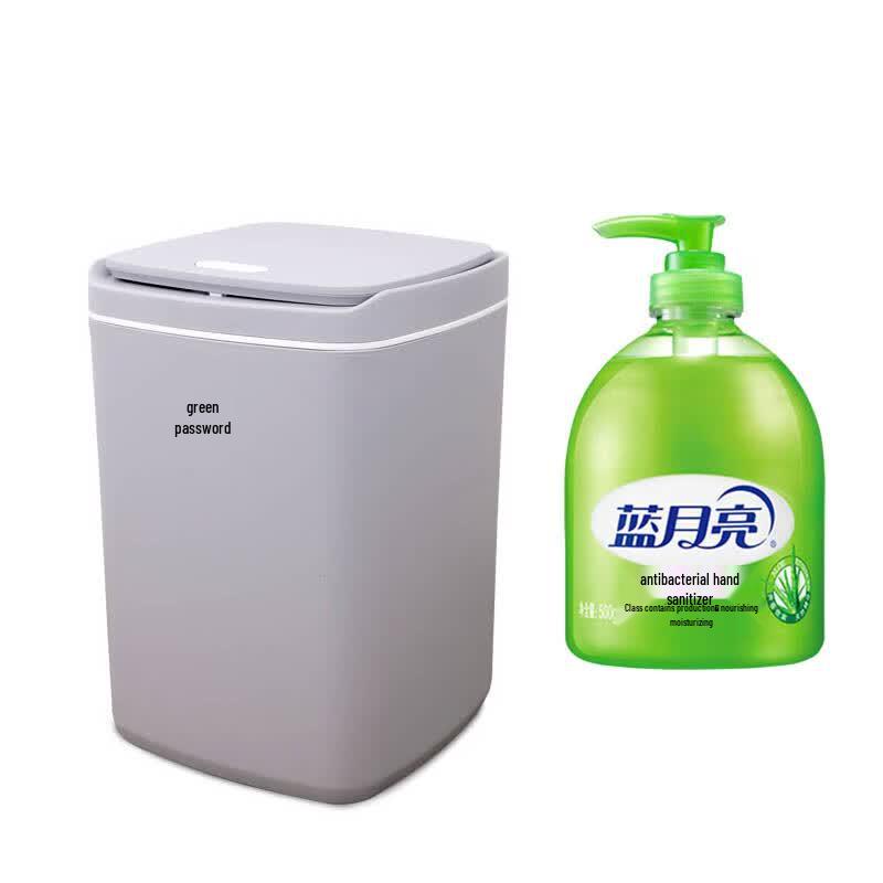 

Blue Moon Aloe Antibacterial Hand Sanitizer 500g & Green Code Press-Type Trash Can Bundle