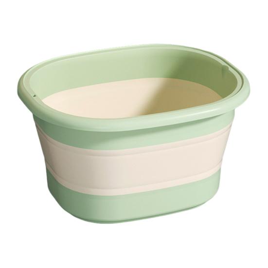 Folding Footbath with Lid Dual-State Switching One-Touch Foldable Design Foot Basin Ergonomic Anti-aging Pet Paw Care Tool