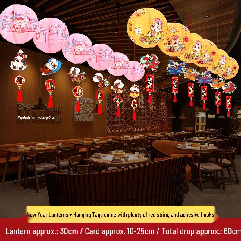 2026 Year of the Horse Lantern Decorations for Mall and Shop Lobbies: Spring Festival Hanging Ornaments