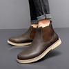 Men Retro Cowboy Boots PU European and American Business Office High Quality Chelsea Boots Outdoor Training Boots Size 38-48