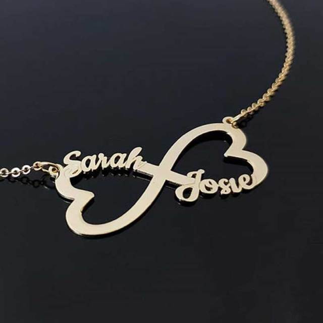 Nextvance Stainless Steel Custom Name Couple Necklaces Personalized Infinity Pendant Pendant Necklace Jewelry Best Friend Giveaway GiftFashion Pendant