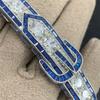 Silver Sapphire Ruby Emerald High Carbon Diamond Gemstone Bracelets Bangle Jewelry Anniversary Gifts