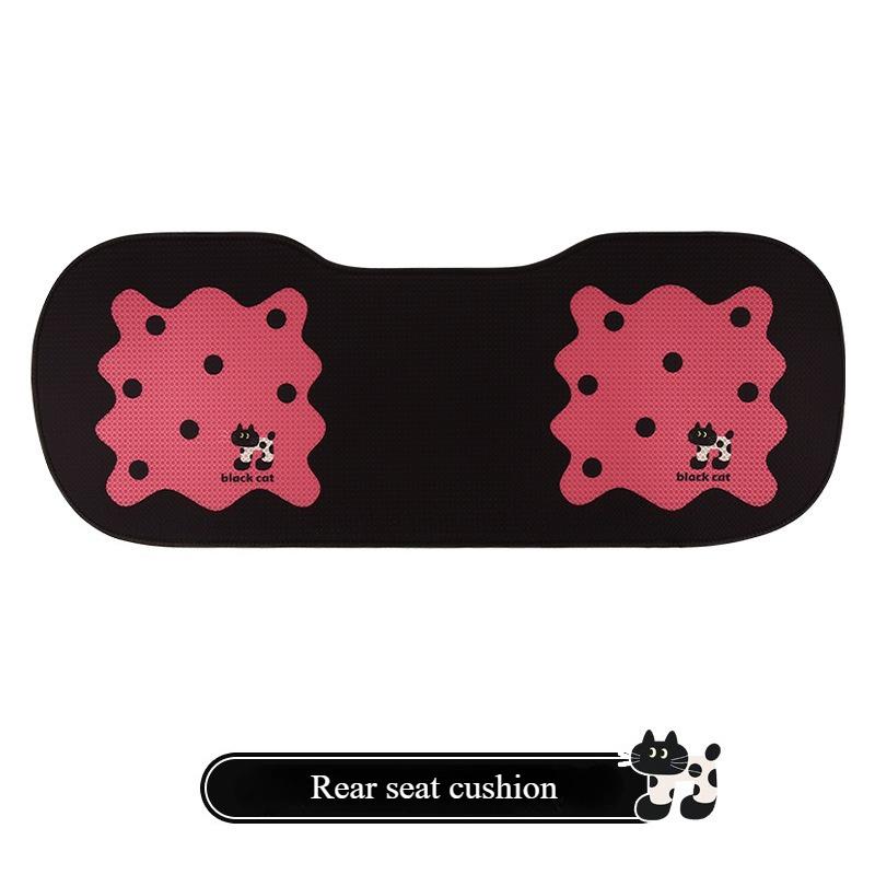 Cute Polka Dot Cat Four Seasons Universal Seat Cushion Covers Cartoon Breathable Comfortable Auto Seat Accessories