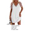 Women dress Solid Color Breathable Sexy Lace Floral Applique V Neck Dress Female Garment