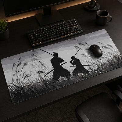 Mouse Pad Ink Samurai Duel Gamer Printon Demand Large HD Mousepad XXL MousePads Soft Carpet Office Accessories Table Mat
