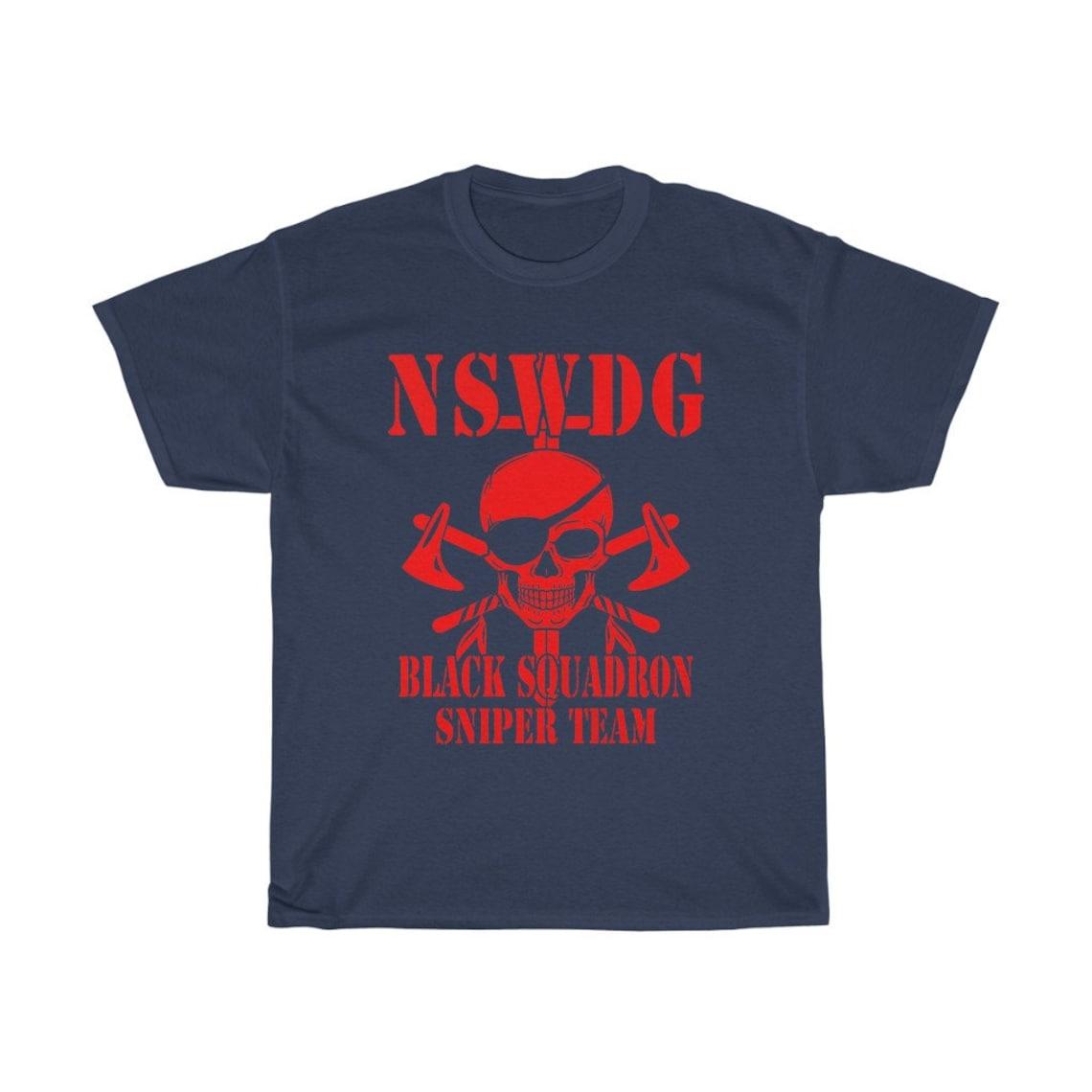 

NSWDG US Naval Seal Black Squadron Sniper Team TShirt 100 Cotton ONeck Summer Short Sleeve Casual Mens Tshirt Size S3XL 4XL