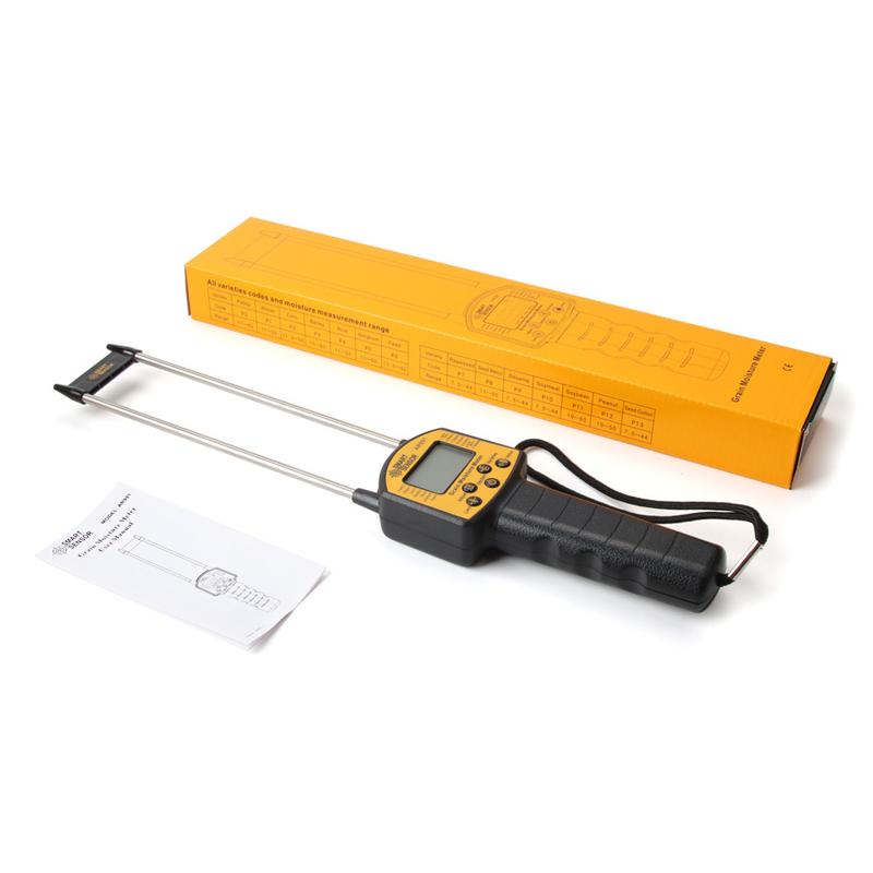Handheld Grain Moisture Meter Robust Accurate Food Carbon Steel Needle Moisture Tester Detector