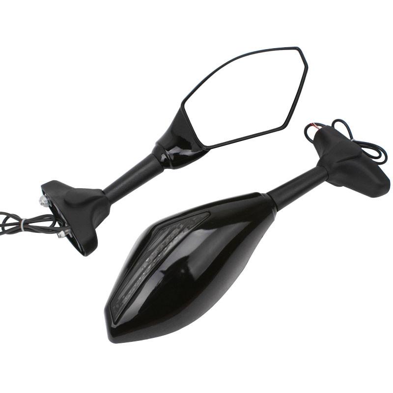 LEDS Arrow Turn Signal Integrated Rearview Sport Mirror For Suzuki GSF600S GSF1200 1200S BANDIT Motorcycle Mirror