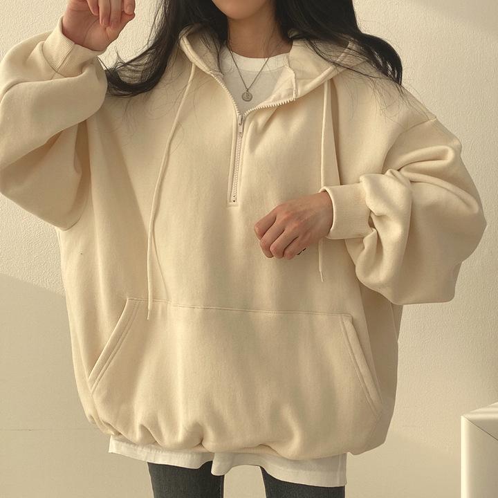 Cárdigan con capucha para mujer de primavera otoño Streetwear Gris Harajuku Grande Top Sudadera Abrigo casual para mujer con bolsillo y manga larga