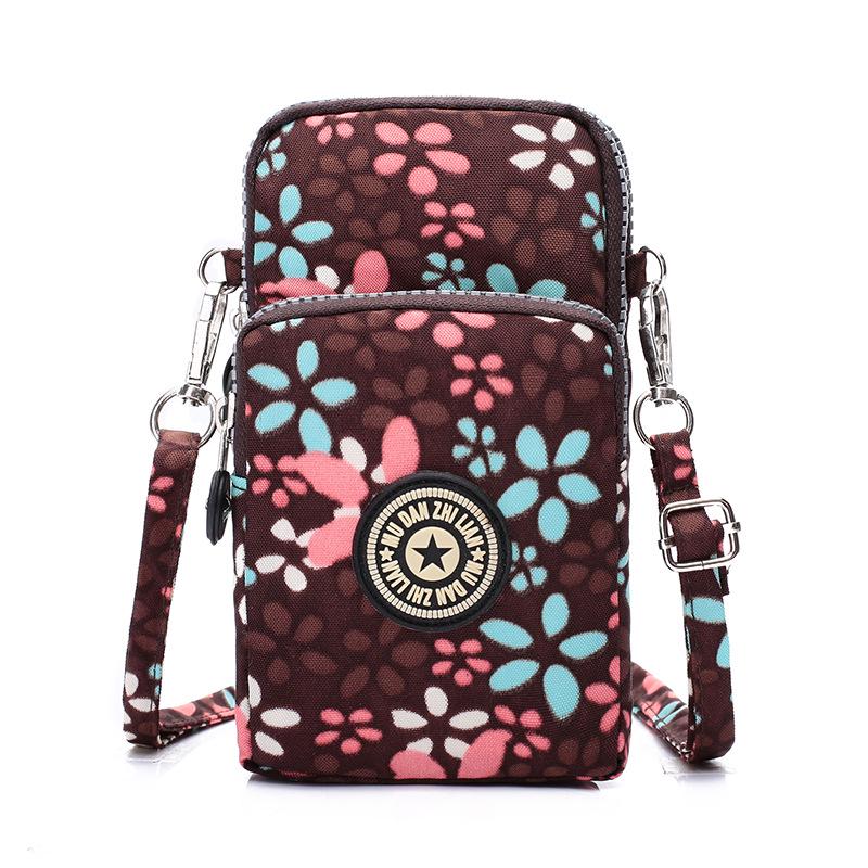 Korean Style Crossbody Phone Bag: Women's Cloth Pouch with Neck Strap, Sports Armband, and Wrist Coin Purse