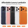 Leather Texture Case for For Iphone Air 17 17e 16e 16 15 14 13 12 11 Pro XS Max Plating Frame Large Window Camera Protection Cover