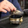 Retro Alloy Three-legged Incense Burner Base Set Incense Art Decorative Indoor/tea Room/soothing Purifying Aromatherapy Stove