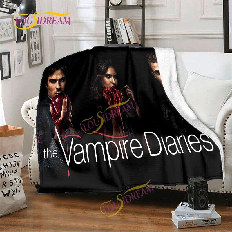 The Vampire Diaries-Decke, 3D-Druck, Flanelldecke, Bürodecke für Mittagspause, Sofabettdecke, Steppdecke, Picknickdecke