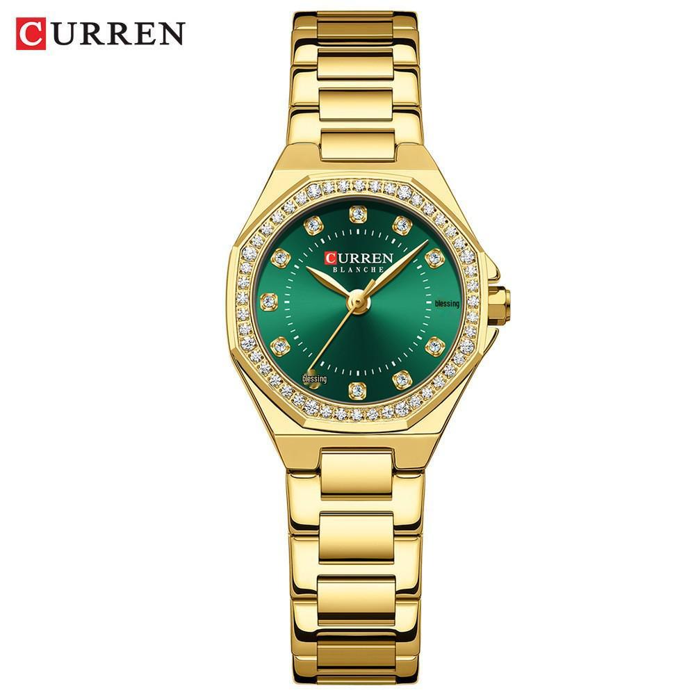 CURREN 9100 Women s Rhinestone Small Dial Wristwatch