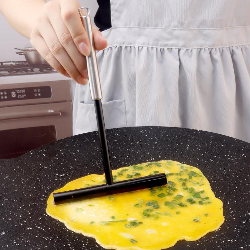 Set Spargi Crepes Francesi in Acciaio Inossidabile Spargi Crepes e Spatola Strumenti per Stendere Pastella tipo Pancake Strumenti per Cucinare Pancake