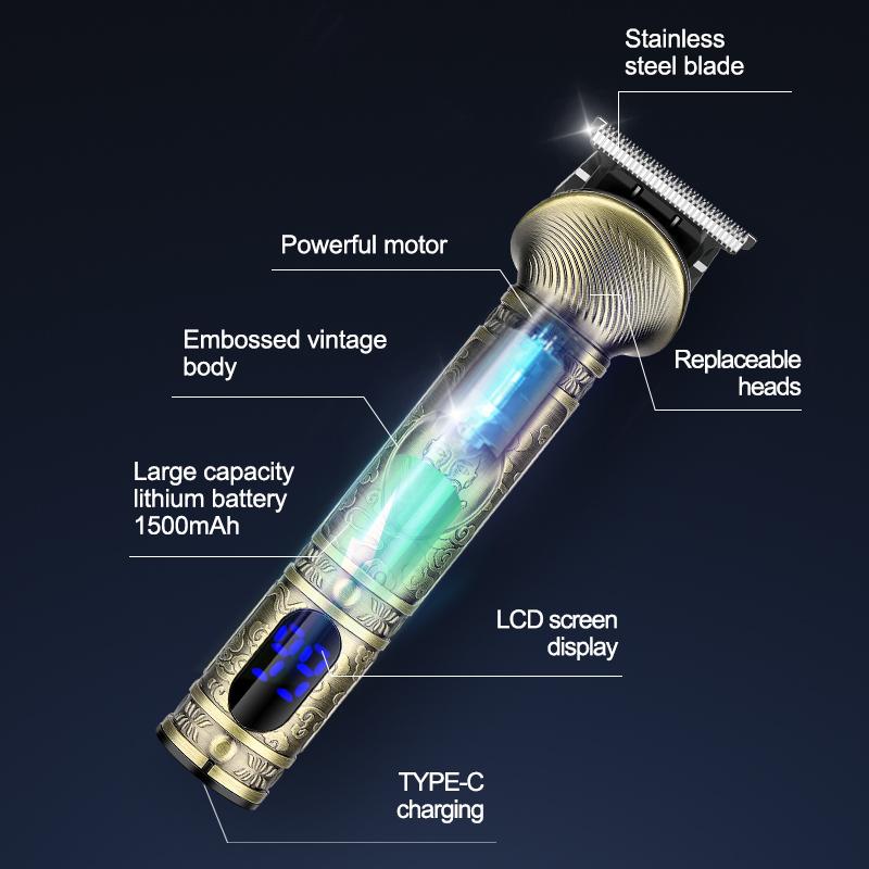 3 in 1 multi-functional professional men's electric hair clipper set Sculpting electric clipper 3 knife net reciprocating razor