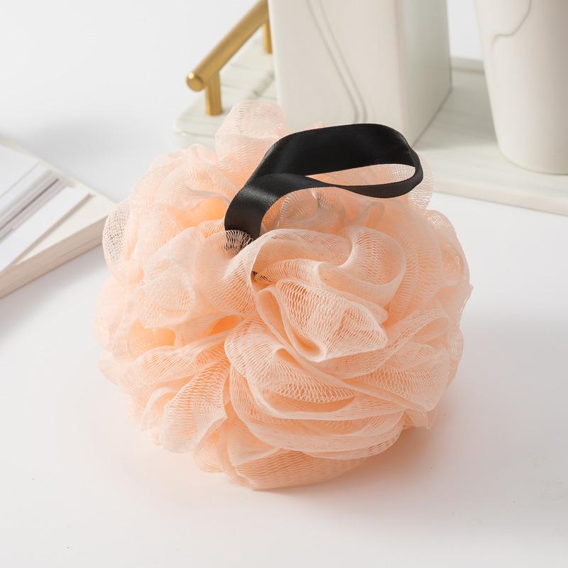 High-Grade Large Bath Sponge with Non-Dispersing Ribbon Design - Super Soft Women's Bathing Shower Ball